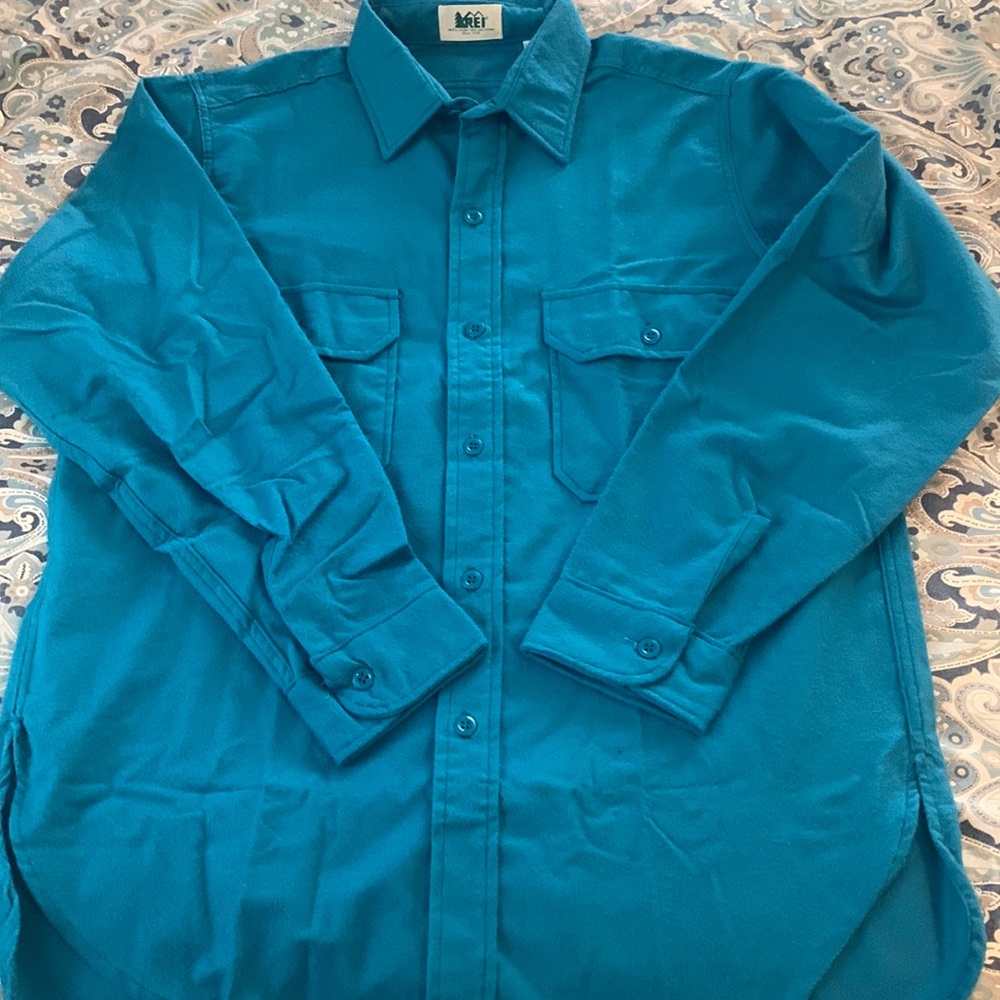 Vintage REI Teal Flannel Button Down